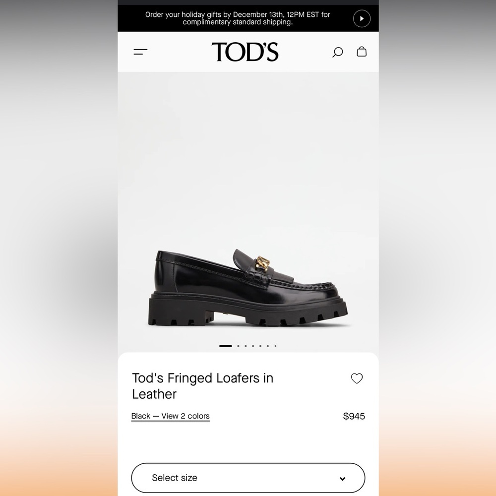 Tod's Fringed Loafers in Leather